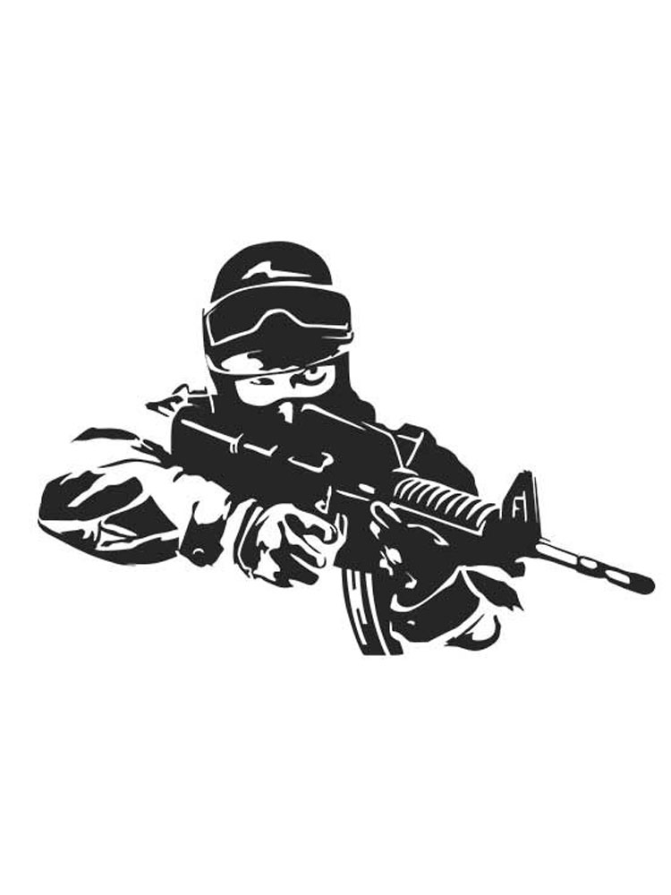 Трафареты солдата для раскрашивания 2