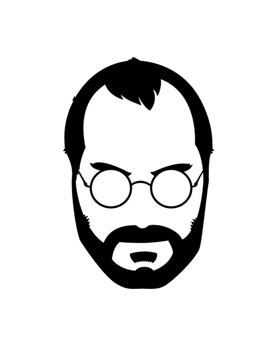 Трафареты стива джобса рисунок для раскрашивания