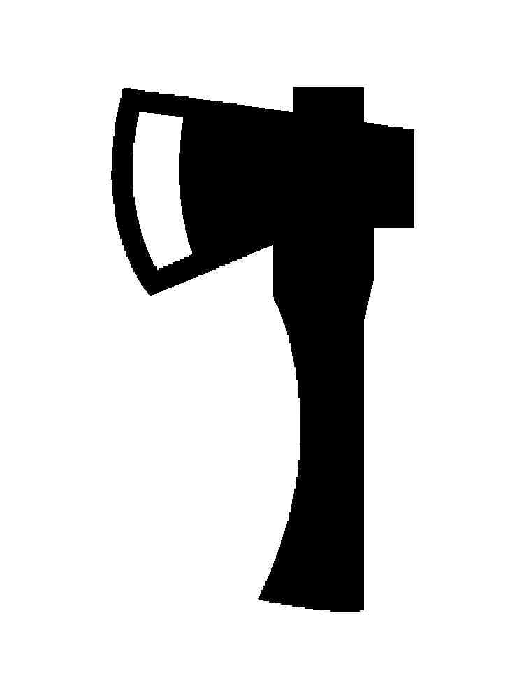 Трафареты топора раскраска для детей