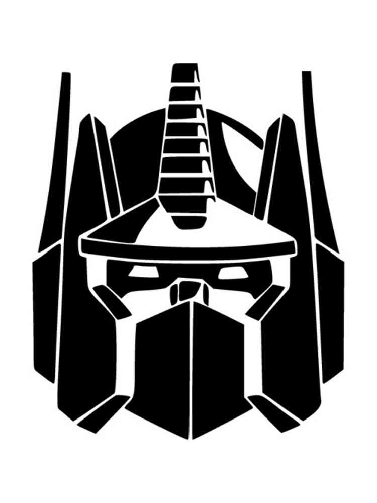 Трафареты трансформеров черно-белая раскраска