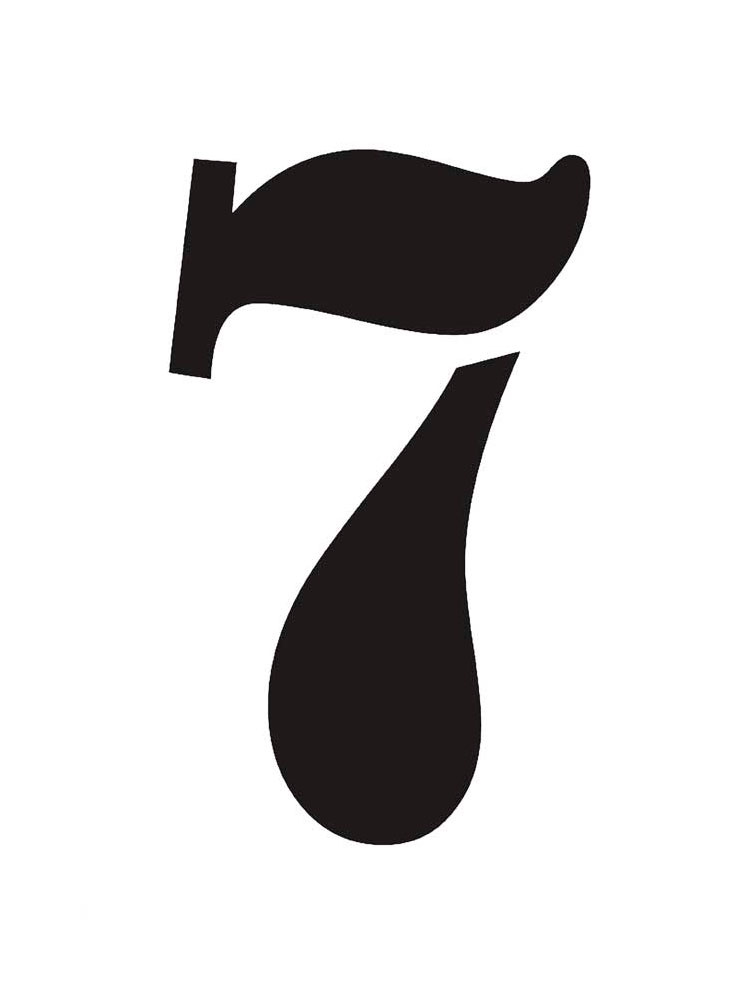Трафареты цифр картинка для раскрашивания 2