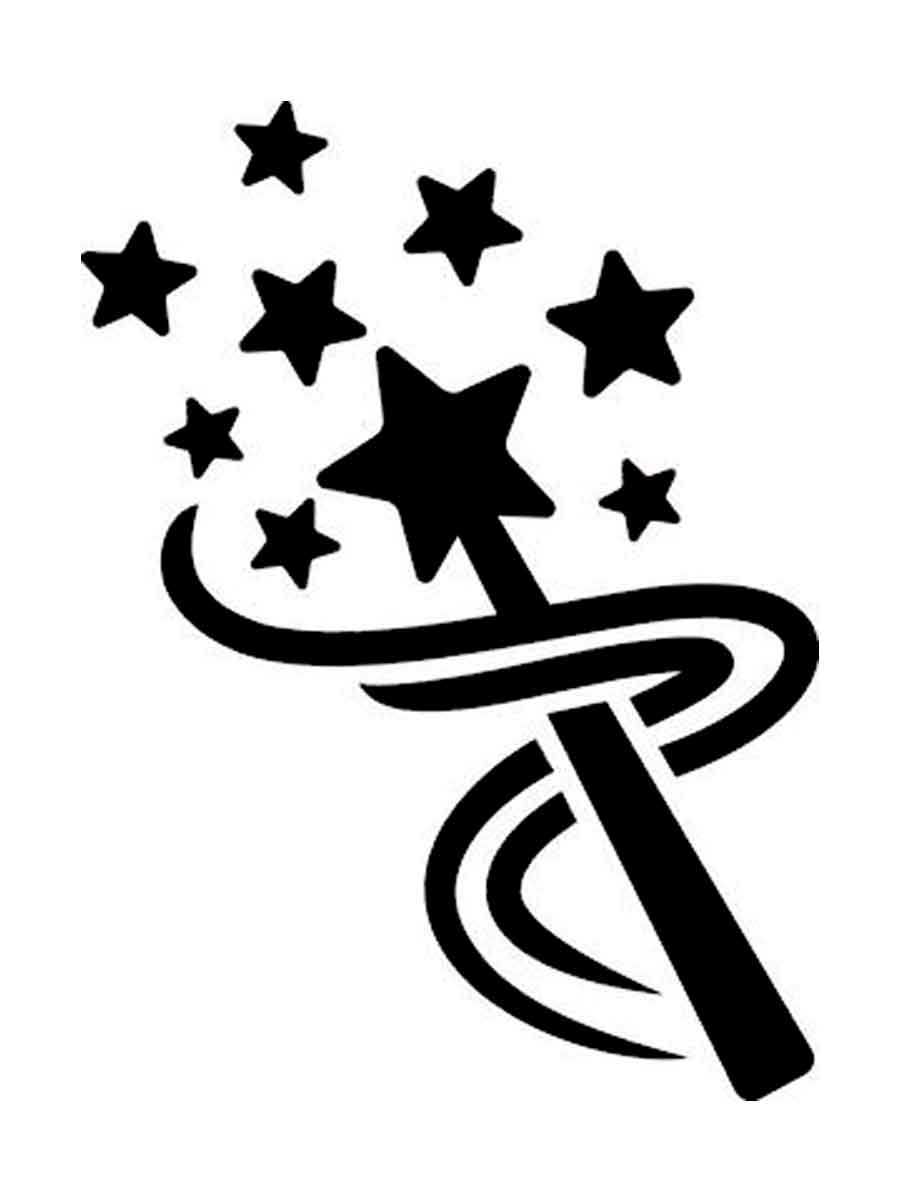 Трафареты волшебной палочки рисунок для раскрашивания