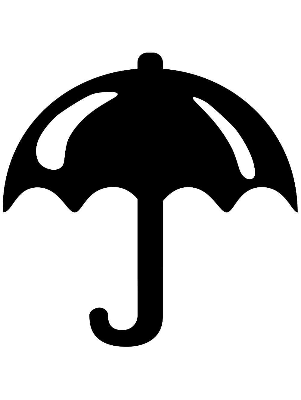 Трафареты зонтика для раскрашивания