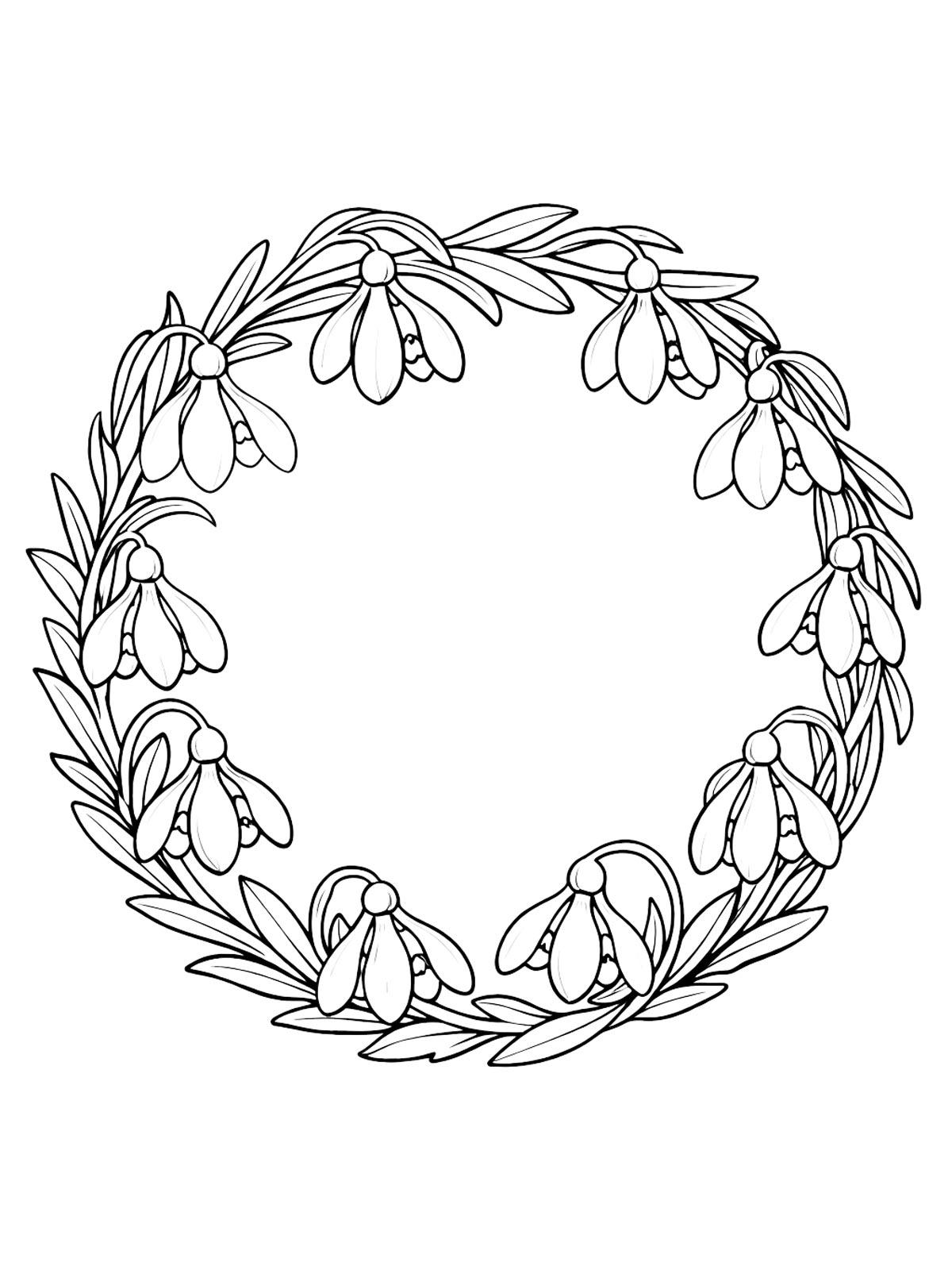 Венок из подснежников
