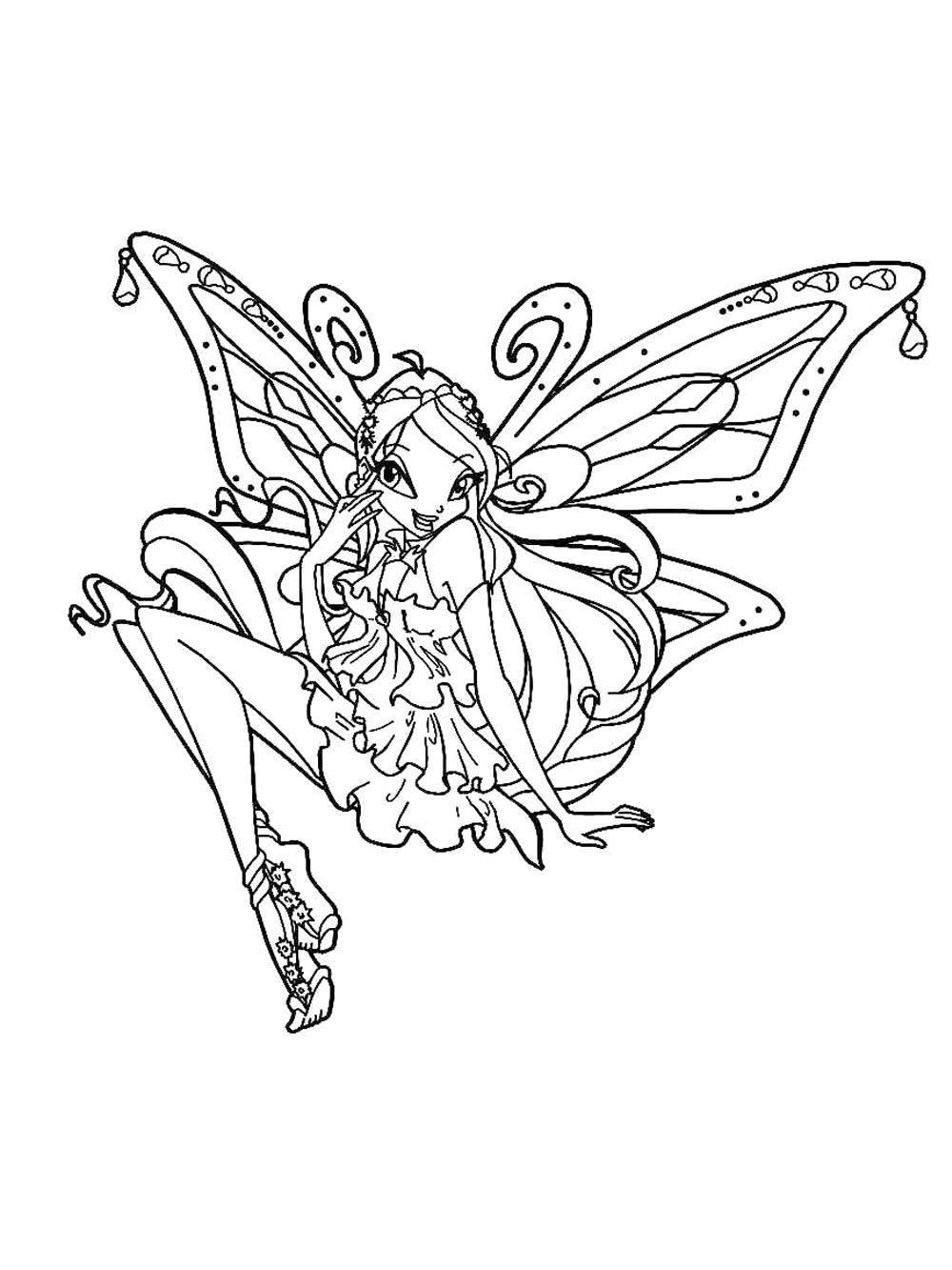 Винкс (winx) для раскрашивания 14