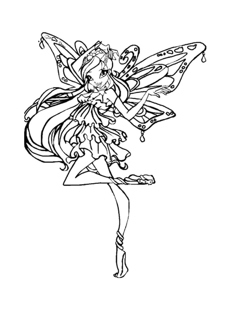 Винкс (winx) для раскрашивания 15