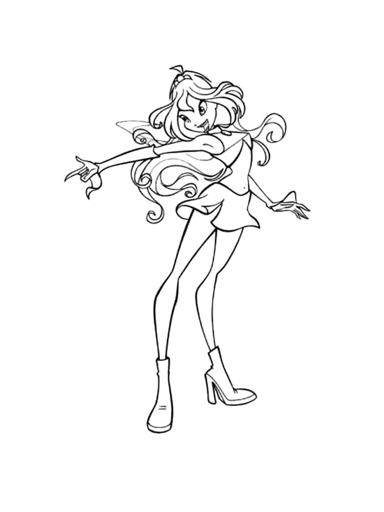 Винкс (winx) для раскрашивания 16