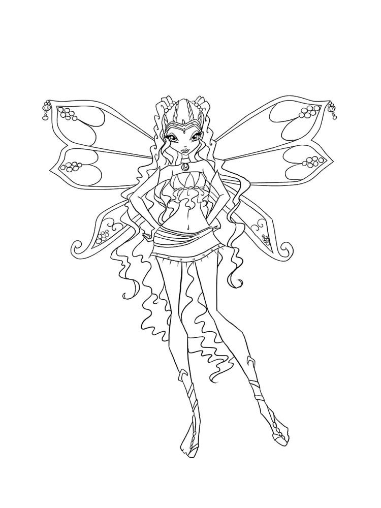 Винкс (winx) для раскрашивания 23