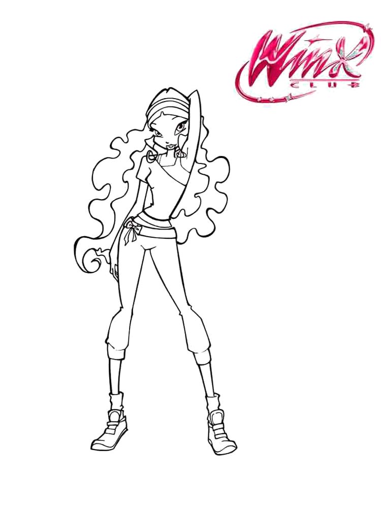 Винкс (winx) для раскрашивания 24