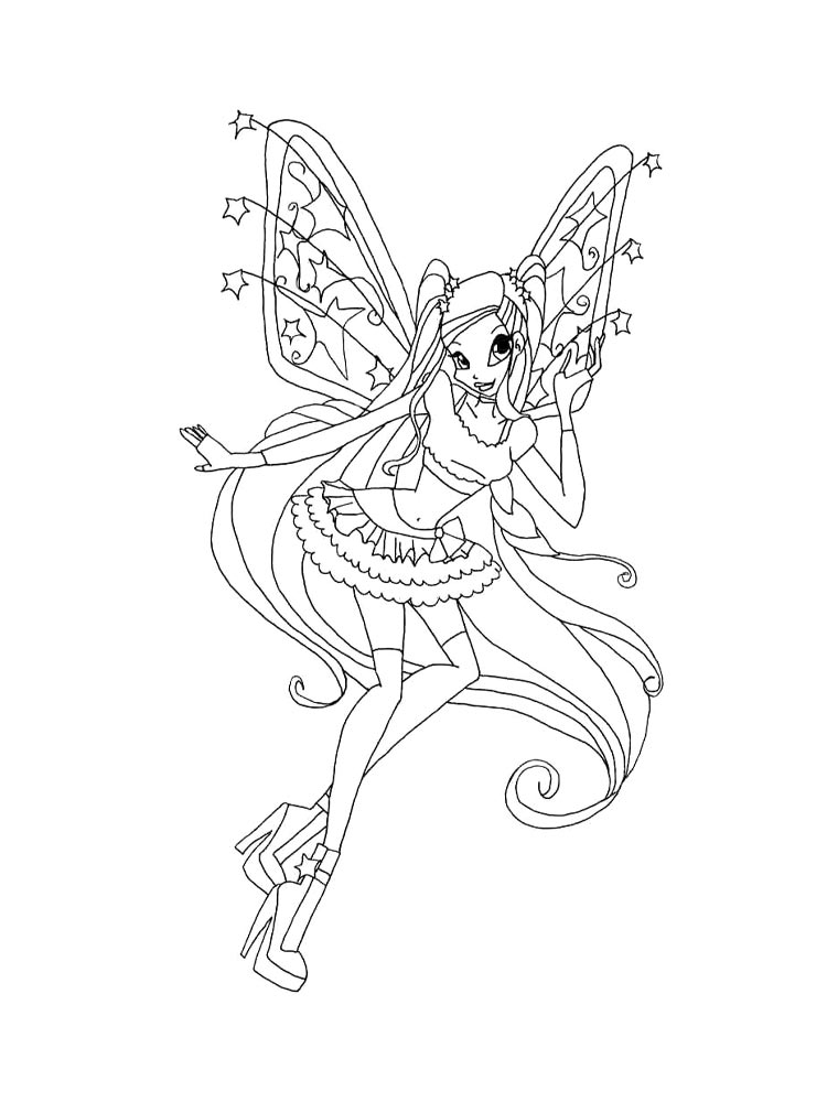 Винкс (winx) для раскрашивания 30