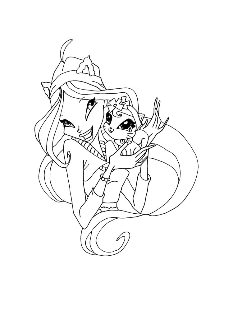 Винкс (winx) картинка для раскрашивания 10