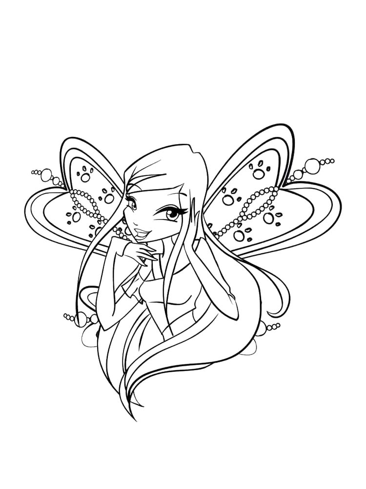 Винкс (winx) картинка для раскрашивания 11