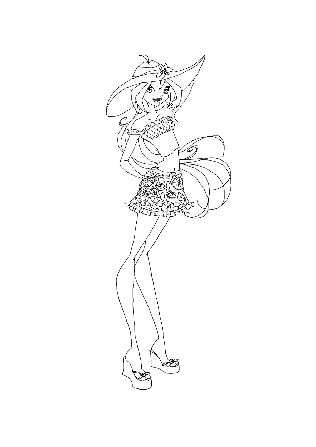 Винкс (winx) картинка для раскрашивания 12