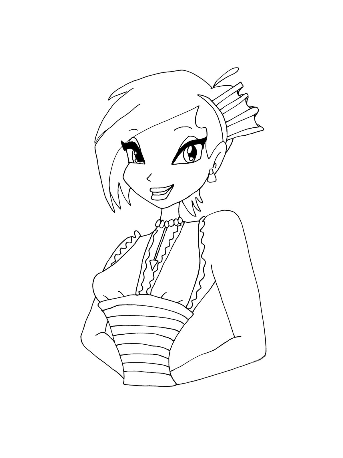 Винкс (winx) картинка для раскрашивания 17