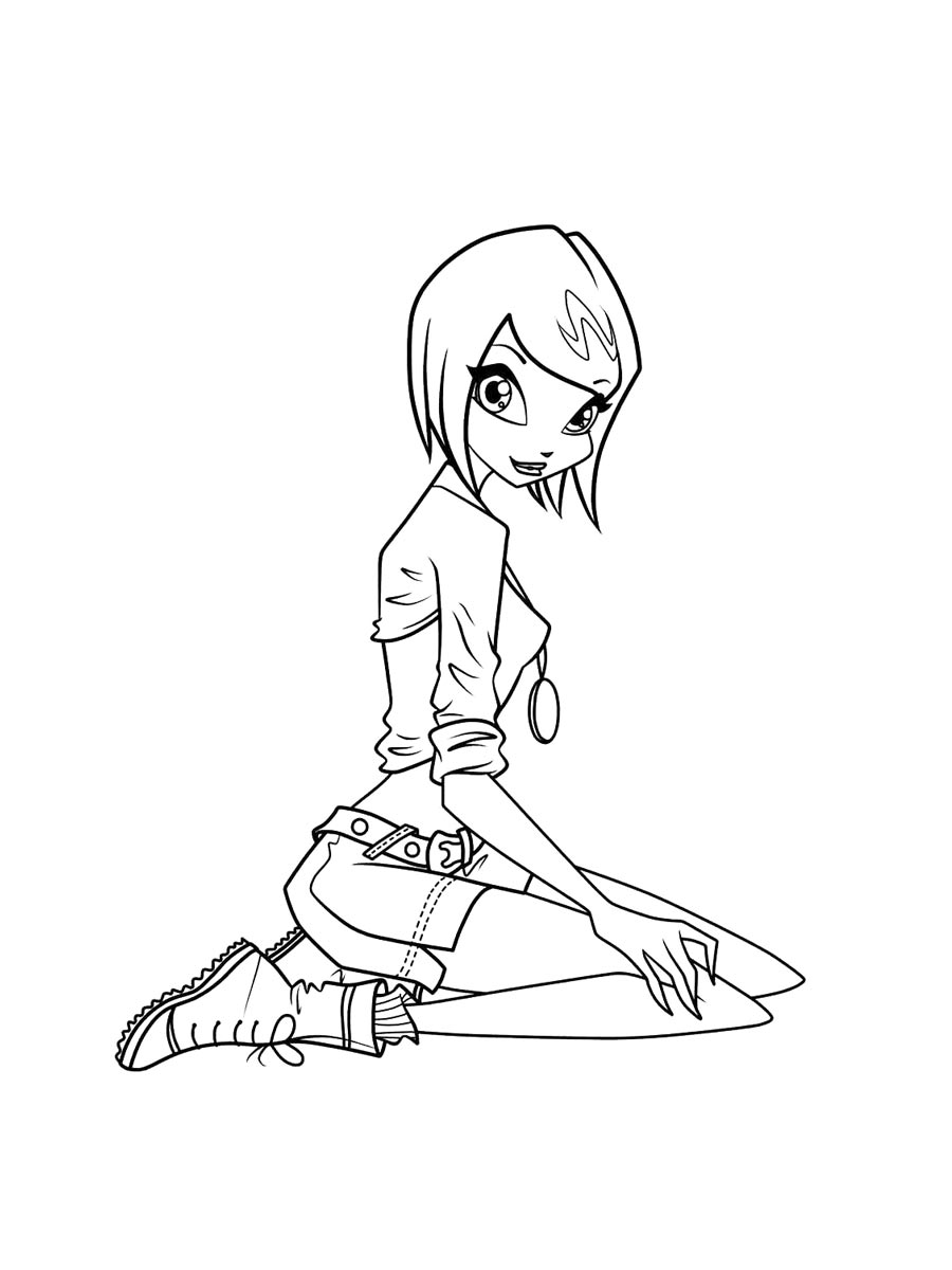 Винкс (winx) картинка для раскрашивания 18