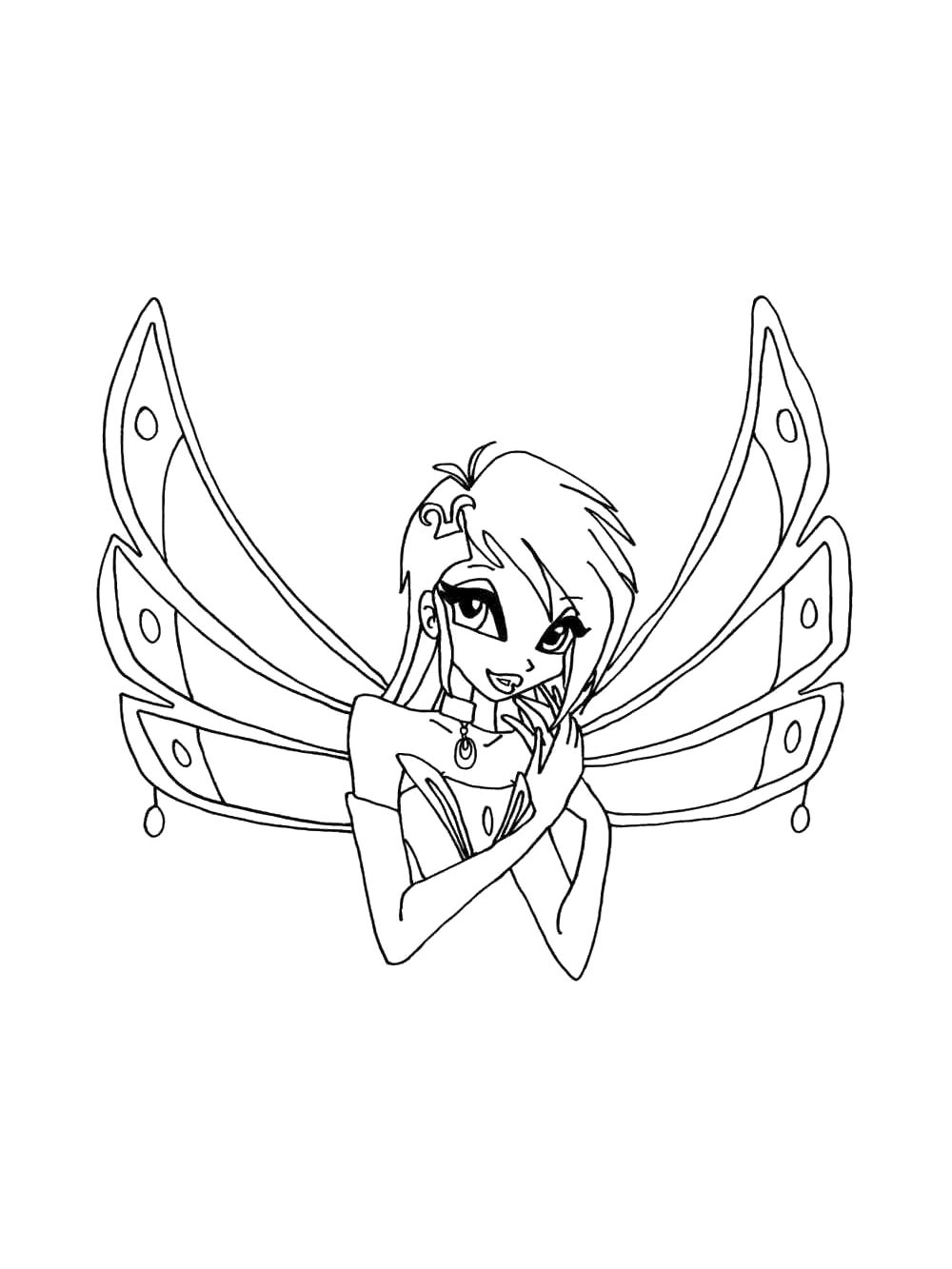 Винкс (winx) картинка для раскрашивания 20