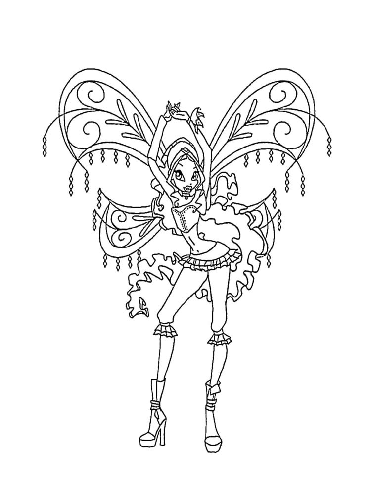 Винкс (winx) картинка для раскрашивания 22