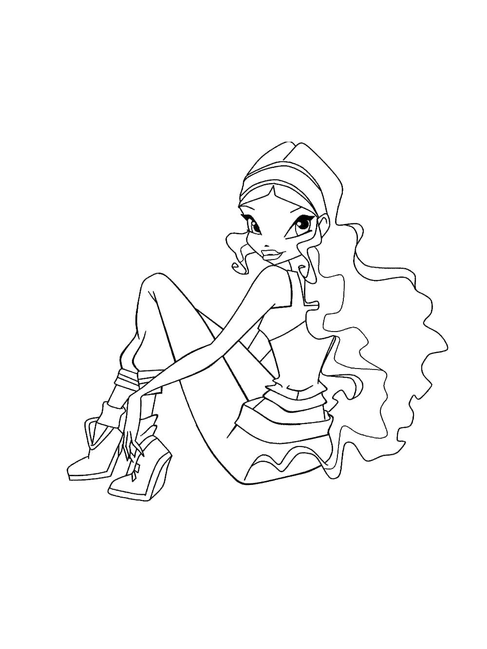 Винкс (winx) картинка для раскрашивания 23