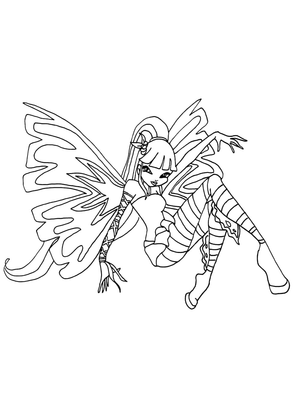 Винкс (winx) картинка для раскрашивания 26