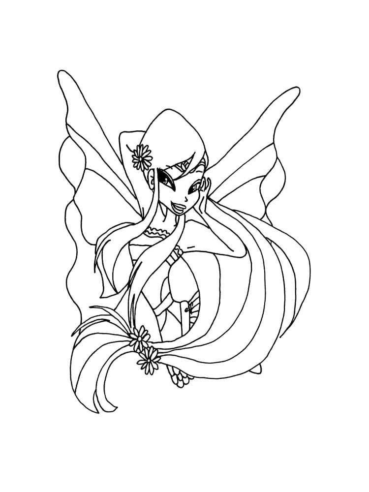 Винкс (winx) картинка для раскрашивания 27