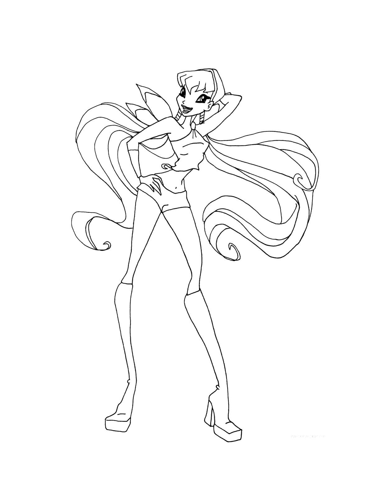 Винкс (winx) картинка для раскрашивания 28