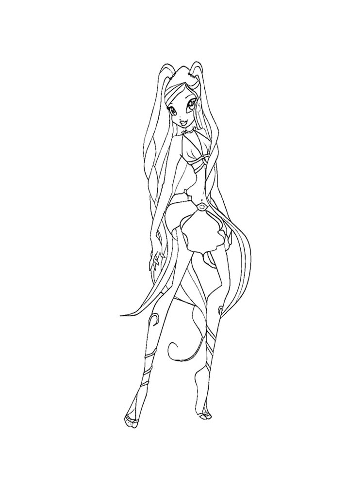 Винкс (winx) картинка для раскрашивания 31