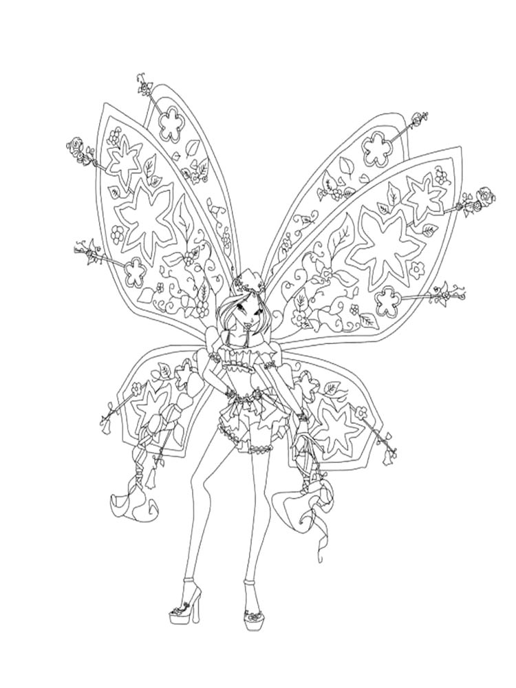 Винкс (winx) картинка для раскрашивания 32