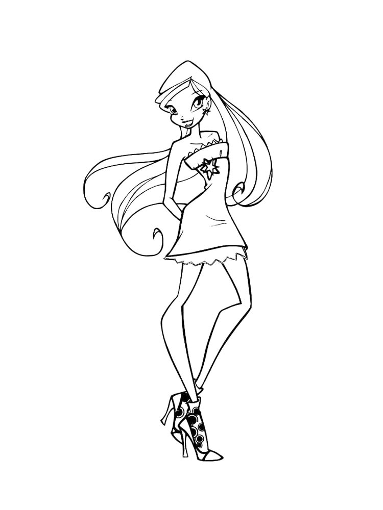 Винкс (winx) картинка для раскрашивания 5