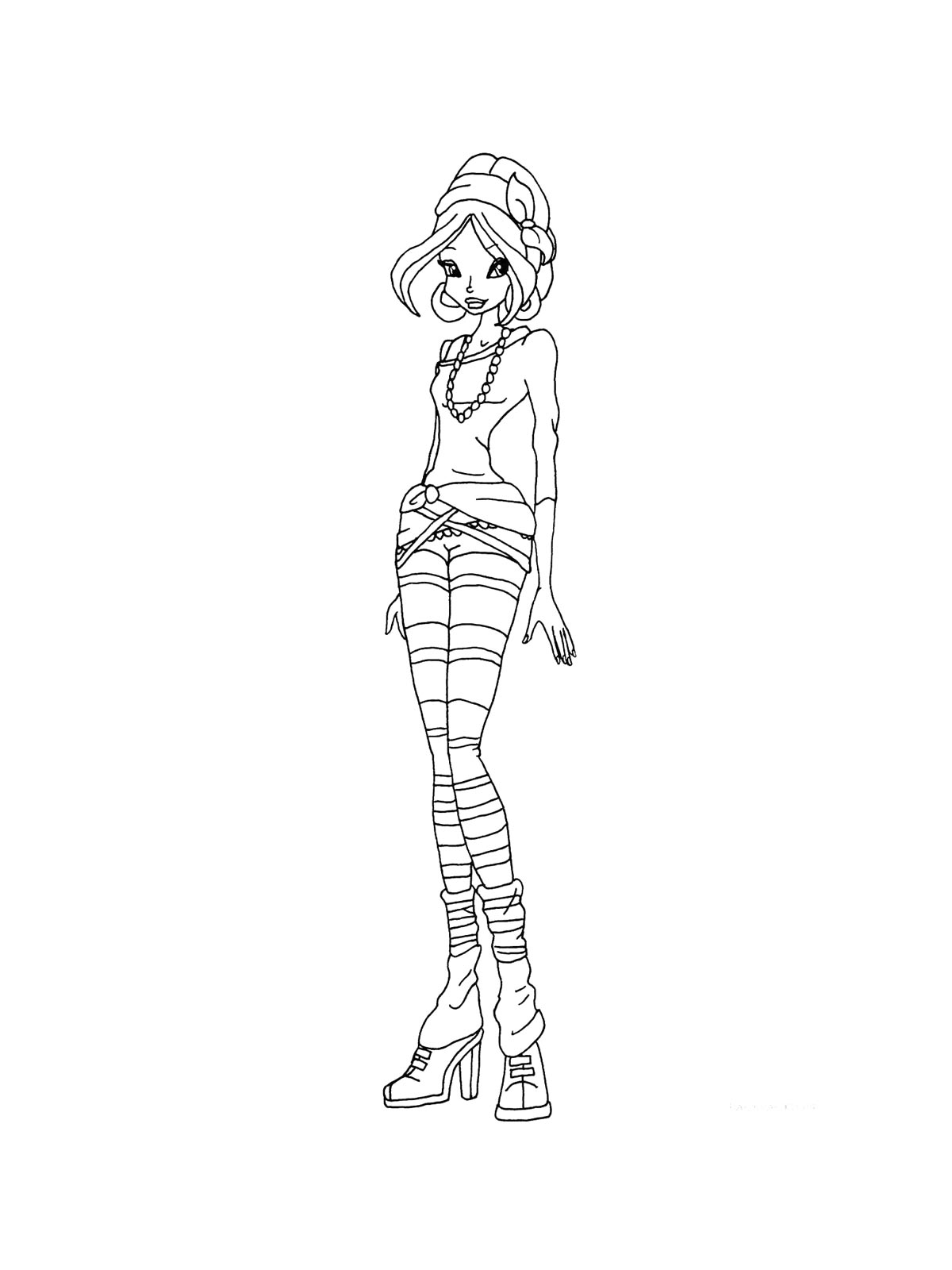 Винкс (winx) картинка для раскрашивания