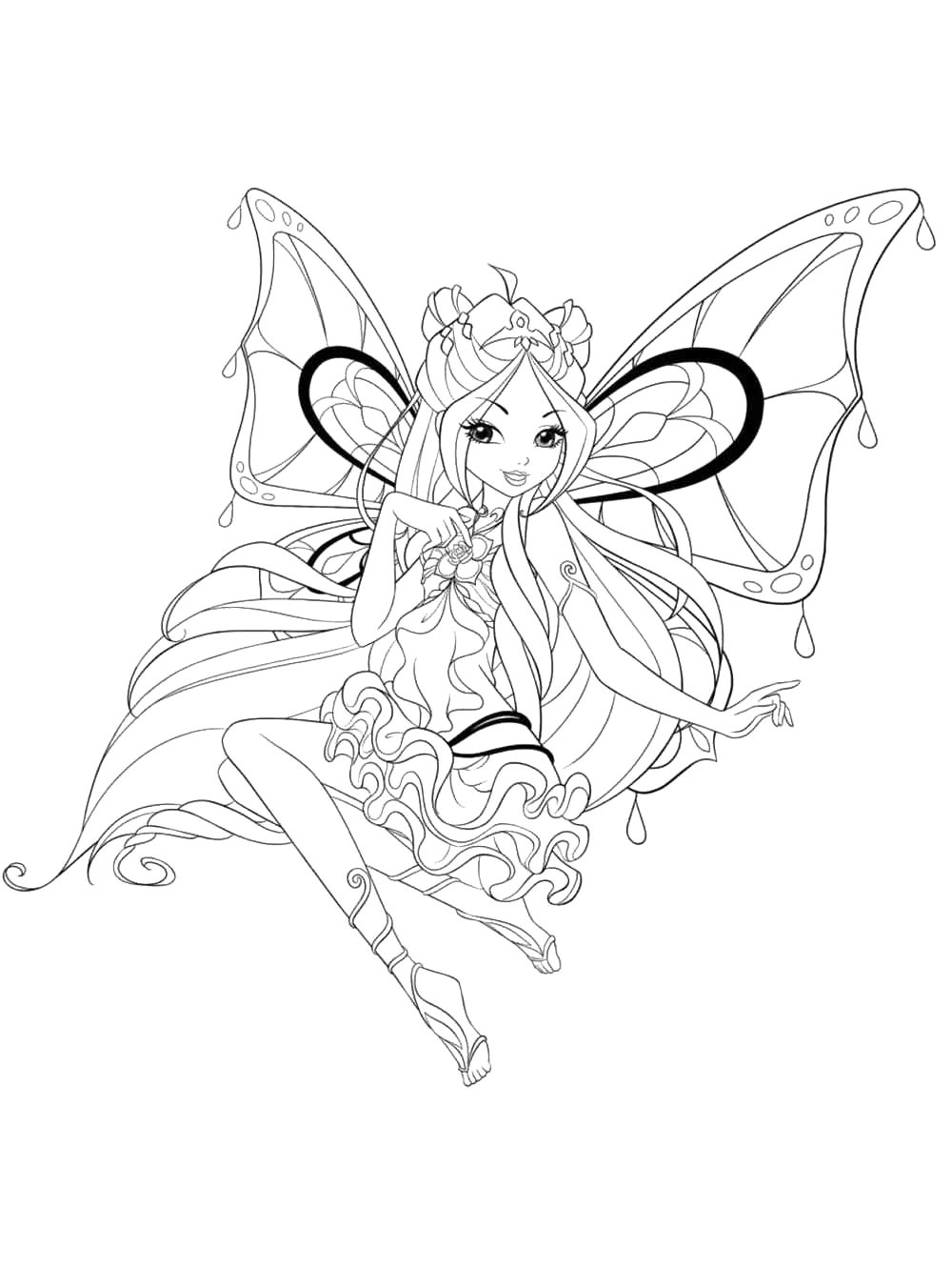 Винкс (winx) картинка для раскрашивания 8