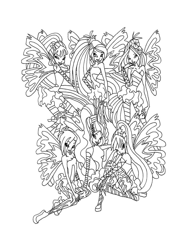 Винкс (winx) раскраска для детей 11