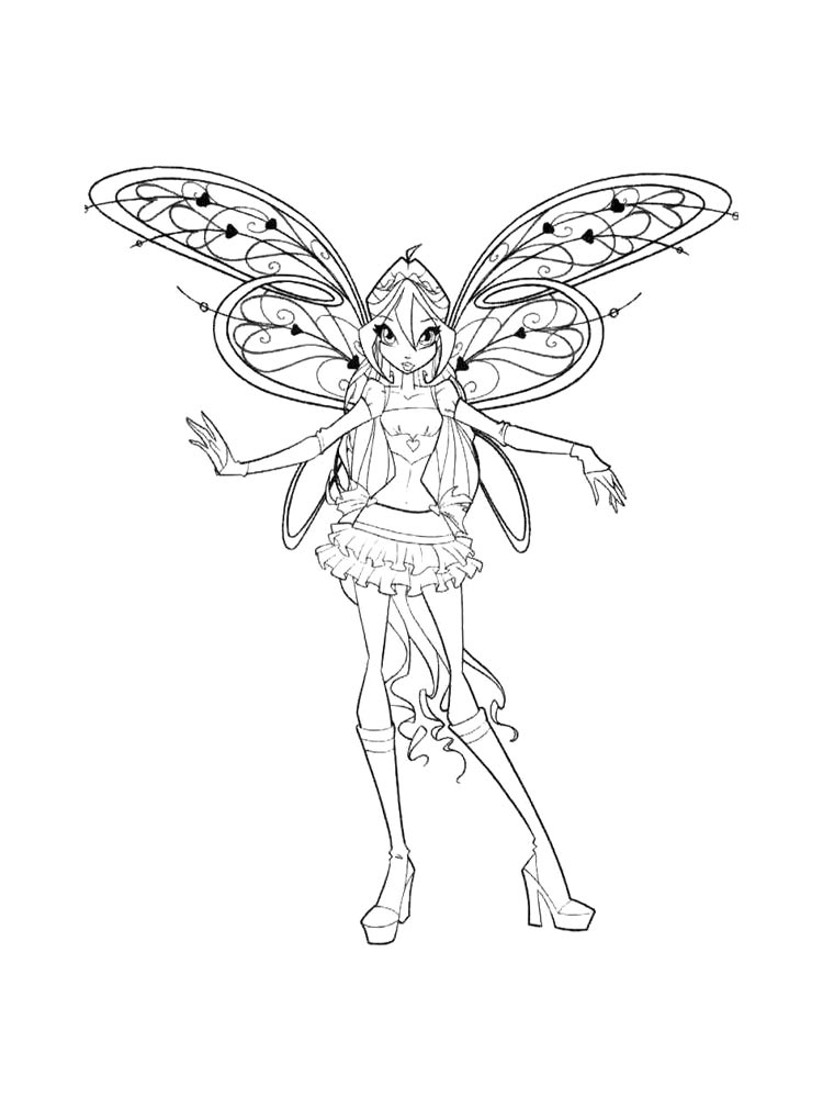 Винкс (winx) раскраска для детей 12