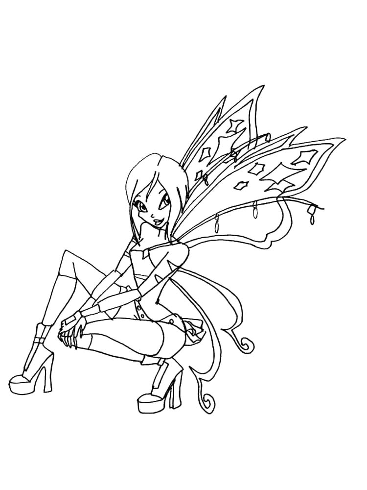 Винкс (winx) раскраска для детей 20
