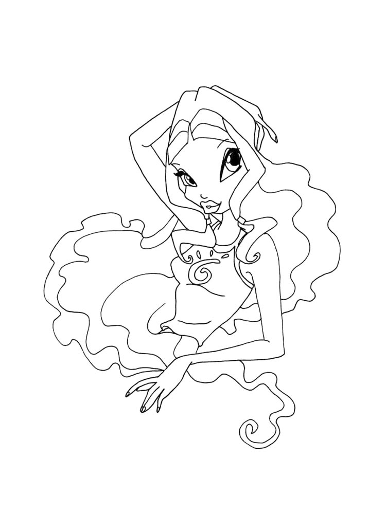 Винкс (winx) раскраска для детей 21