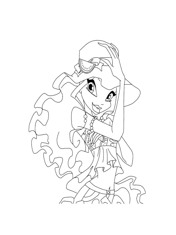 Винкс (winx) раскраска для детей 22
