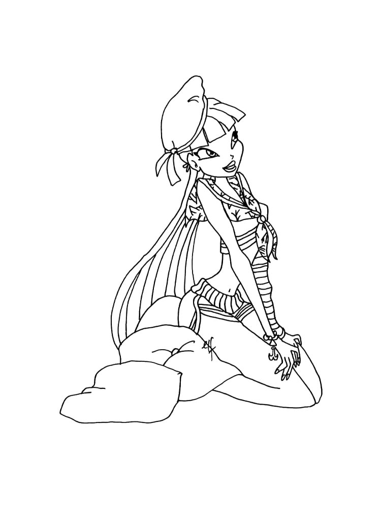 Винкс (winx) раскраска для детей 27
