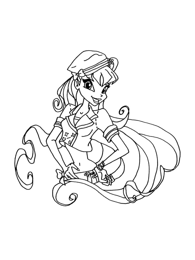 Винкс (winx) раскраска для детей 30