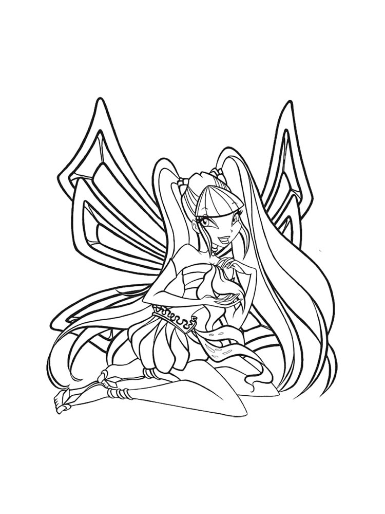 Винкс (winx) раскраска для детей 4