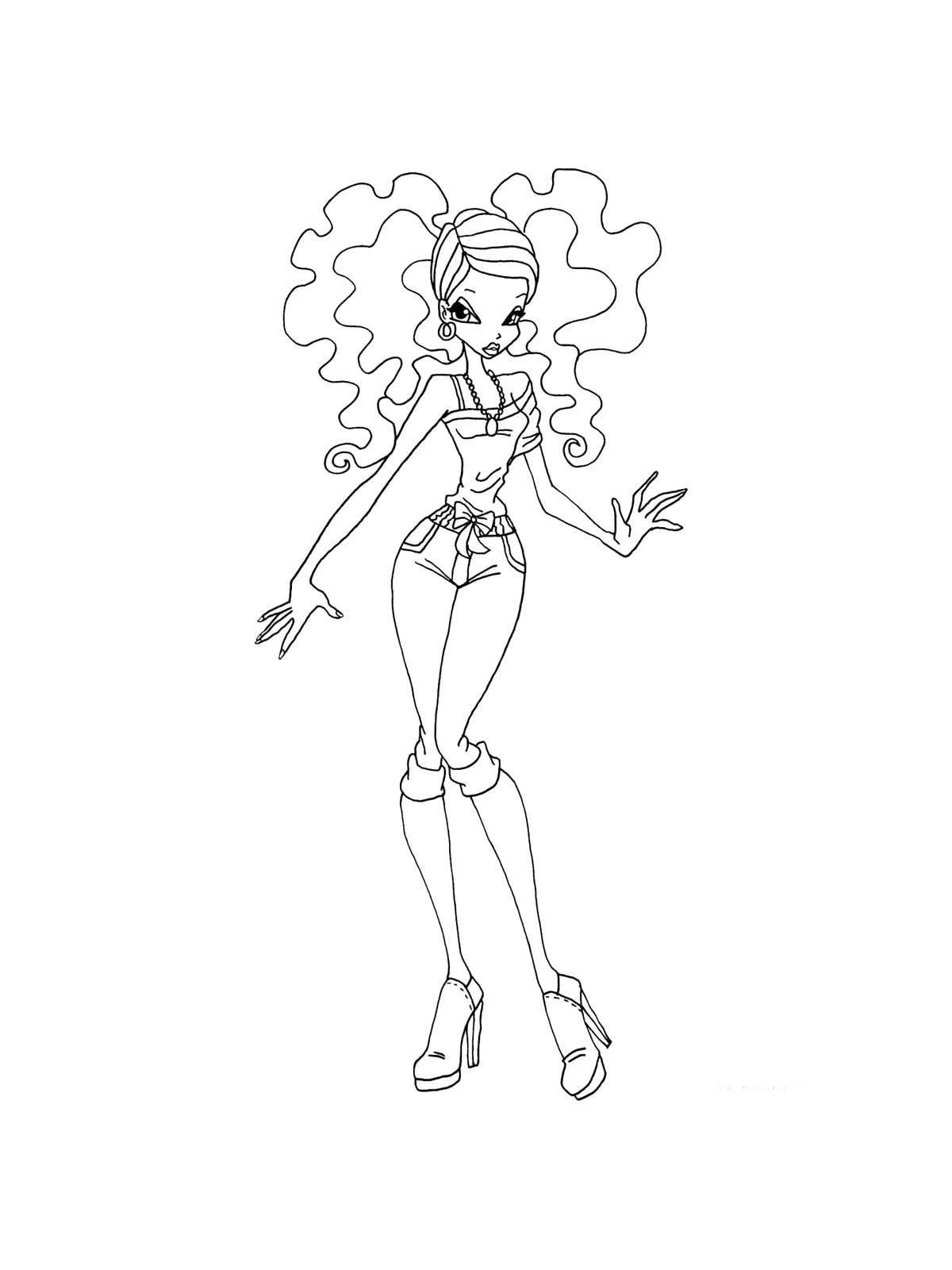 Винкс (winx) рисунок для раскрашивания 22