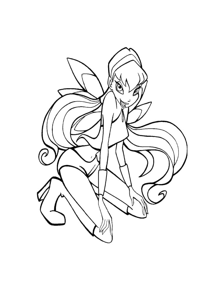 Винкс (winx) рисунок для раскрашивания 31