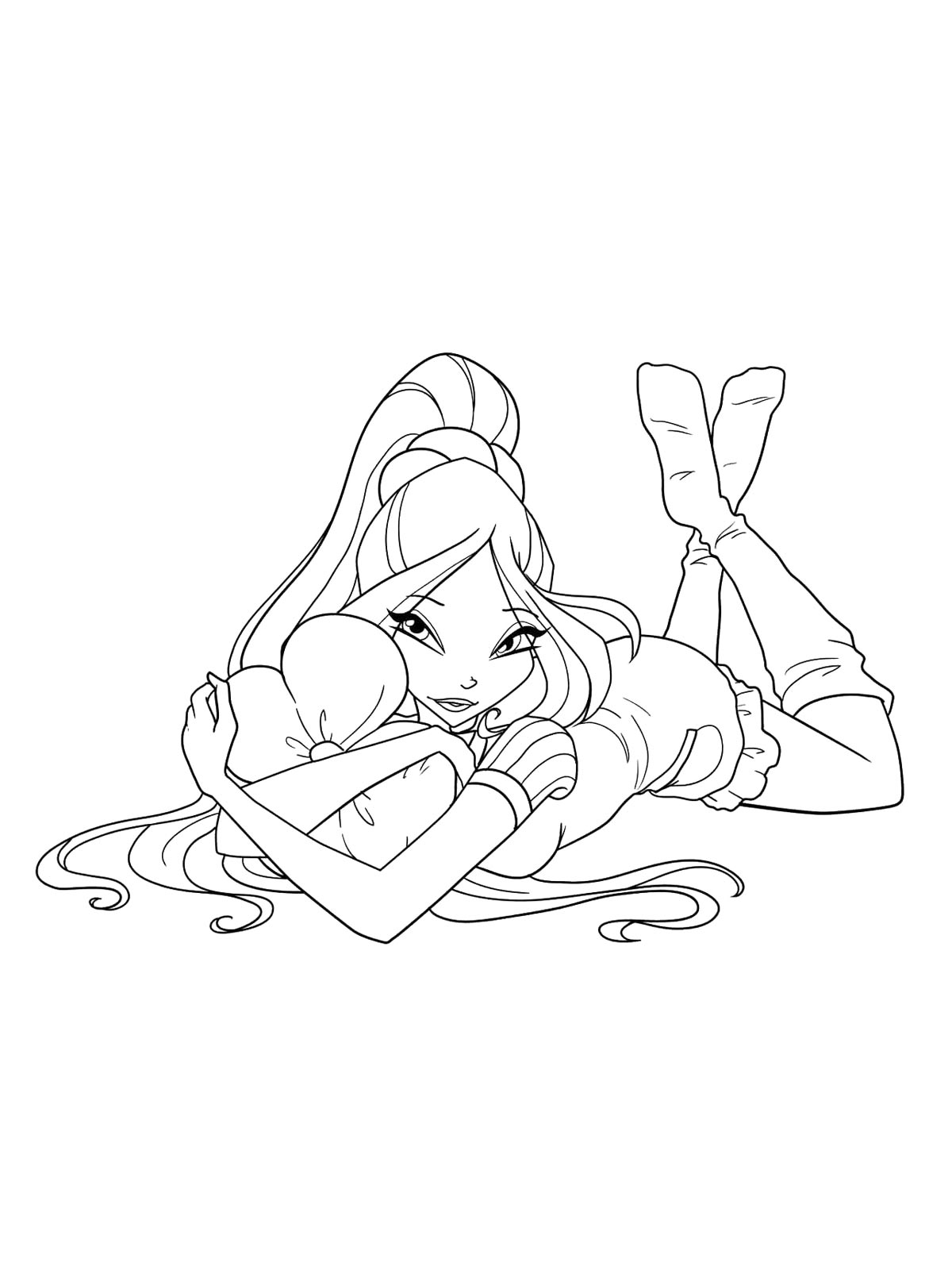 Винкс (winx) рисунок для раскрашивания 32