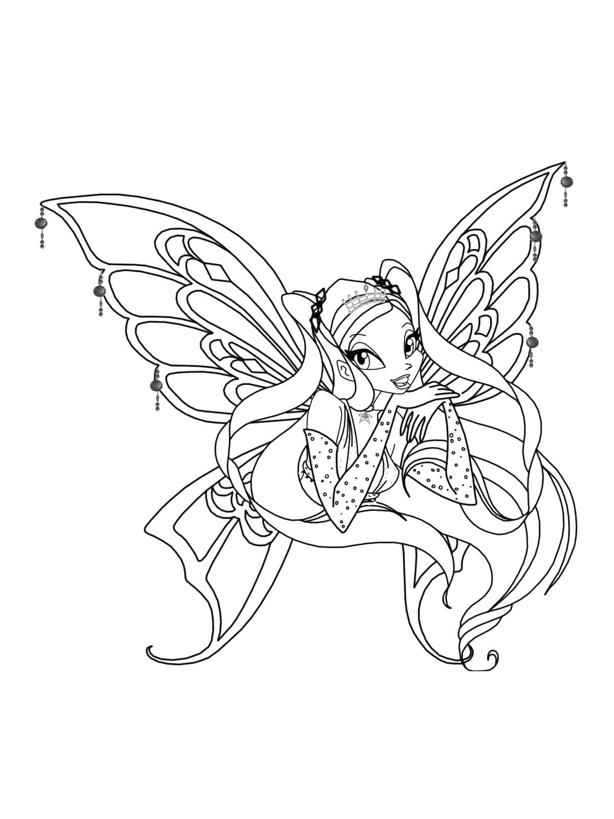 Винкс (winx) рисунок для раскрашивания 5
