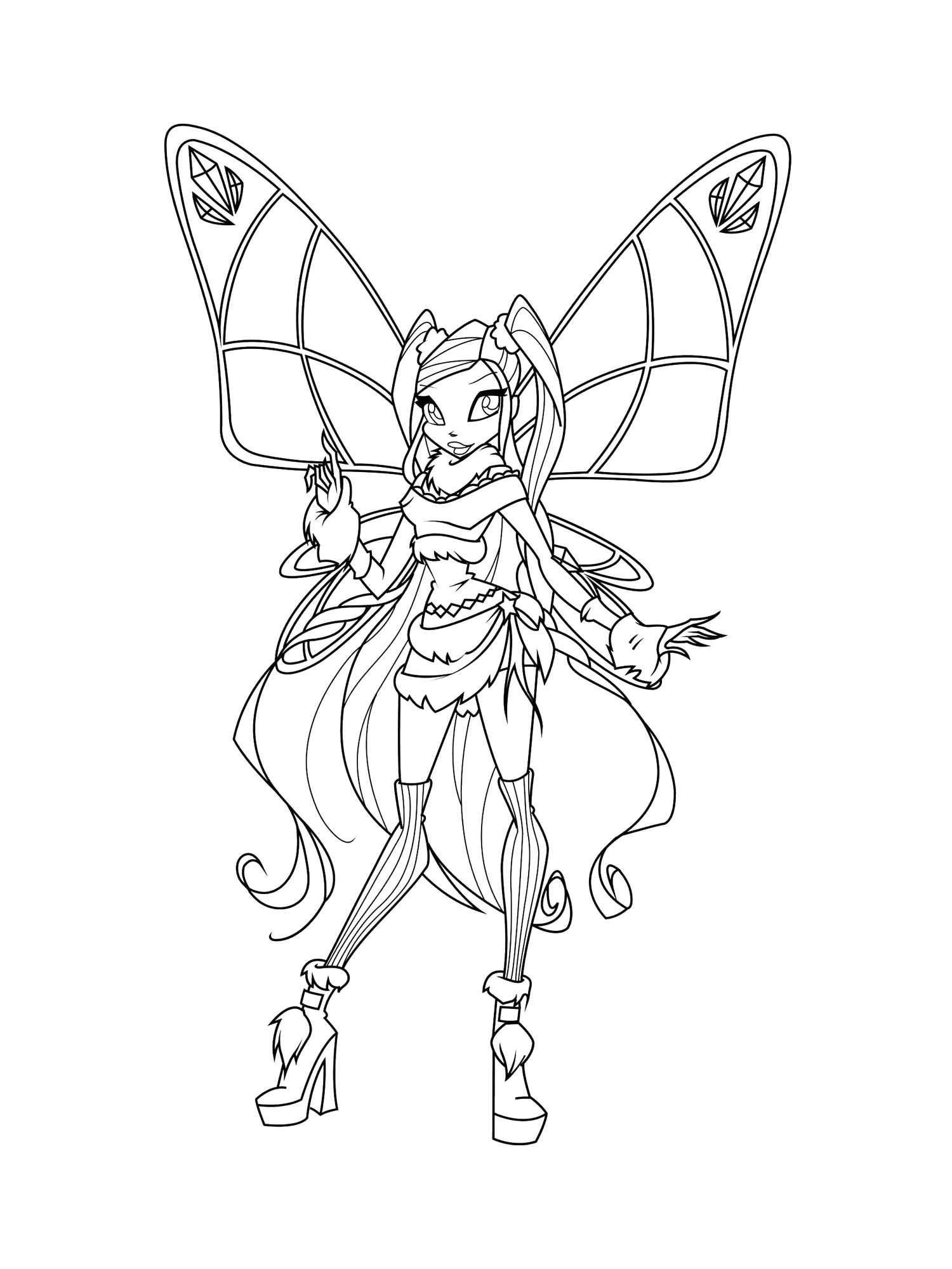 Винкс (winx) рисунок для раскрашивания 9