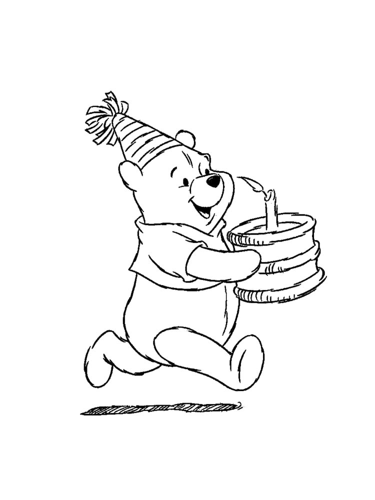 Винни пух картинка для раскрашивания 2