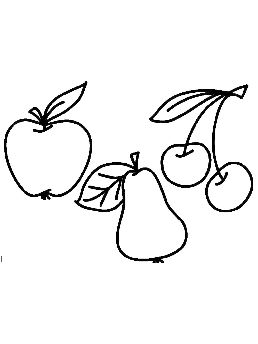 Яблоко, груша и вишня