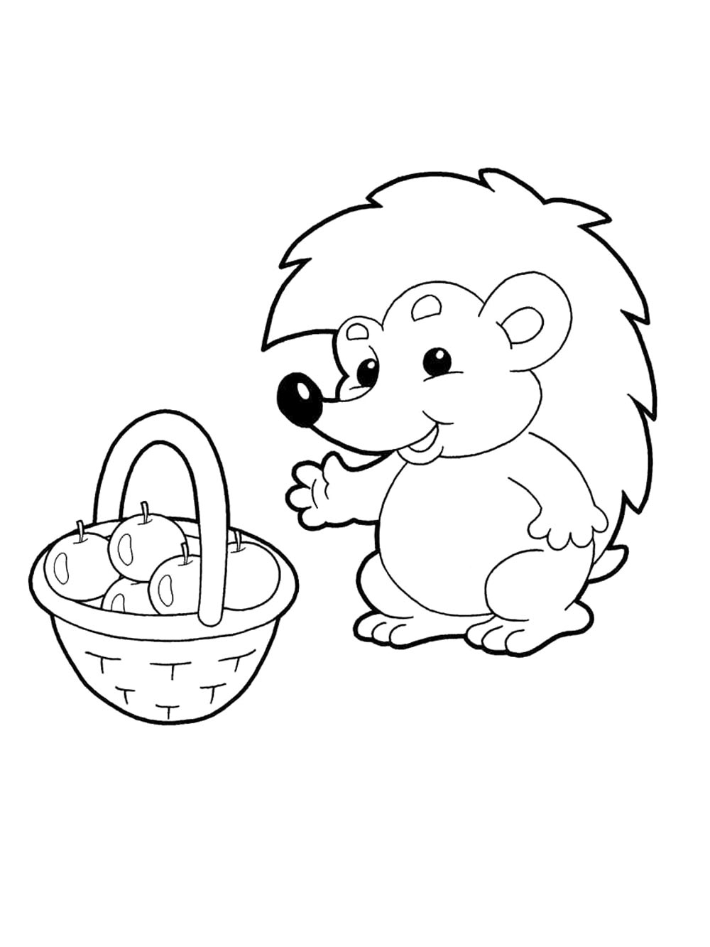 Ёжик с корзинкой