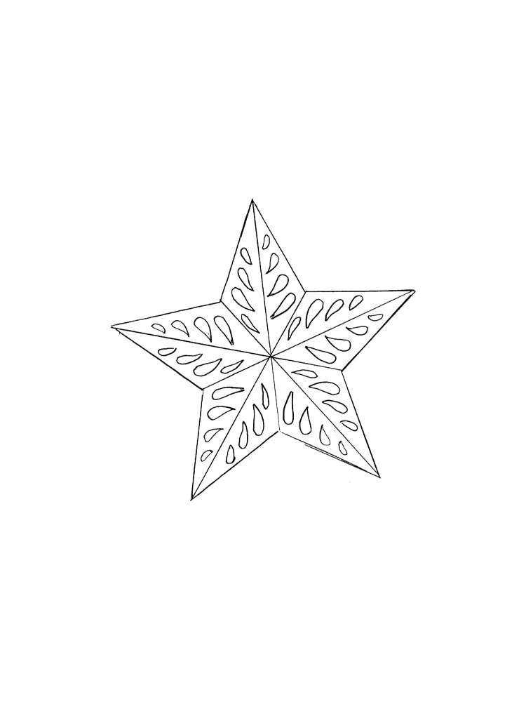 Звезда картинка для раскрашивания