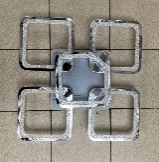 Потолочный светильник ПС8312/4+1 180W+36W CR+RGB