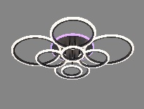 Потолочный светильник ПС7721/8A 212W+36W BK+RGB