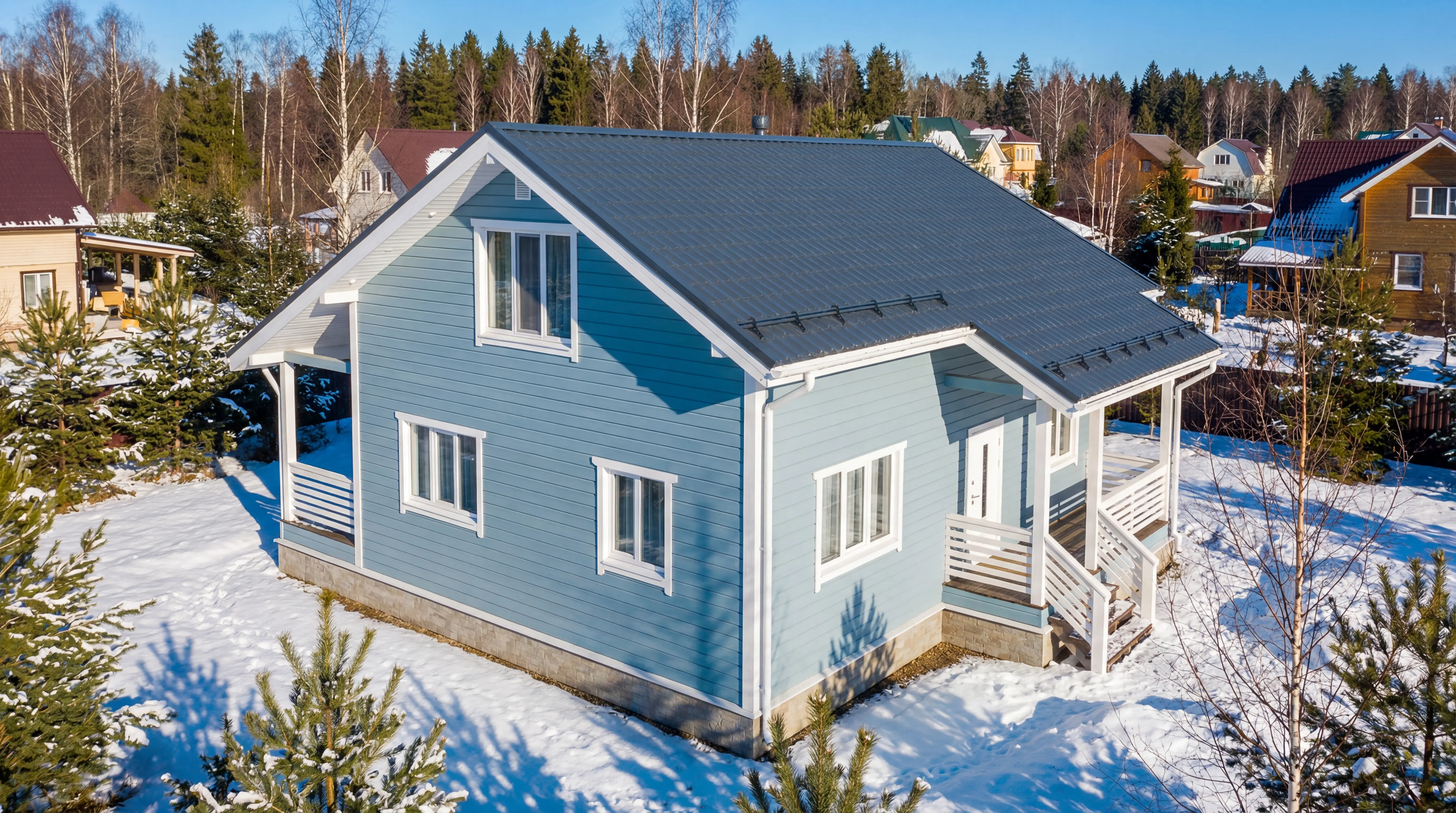брус green gray blue scandi Деревянные дома: брус, бревно, обшивка — стиль «брус green gray blue scandi»
